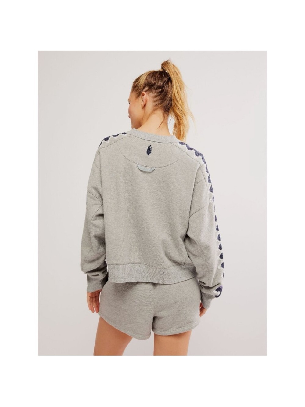 (NWOT) Free People Intercept Wavy short set (sweatshirt and shorts) - Picture 3 of 7